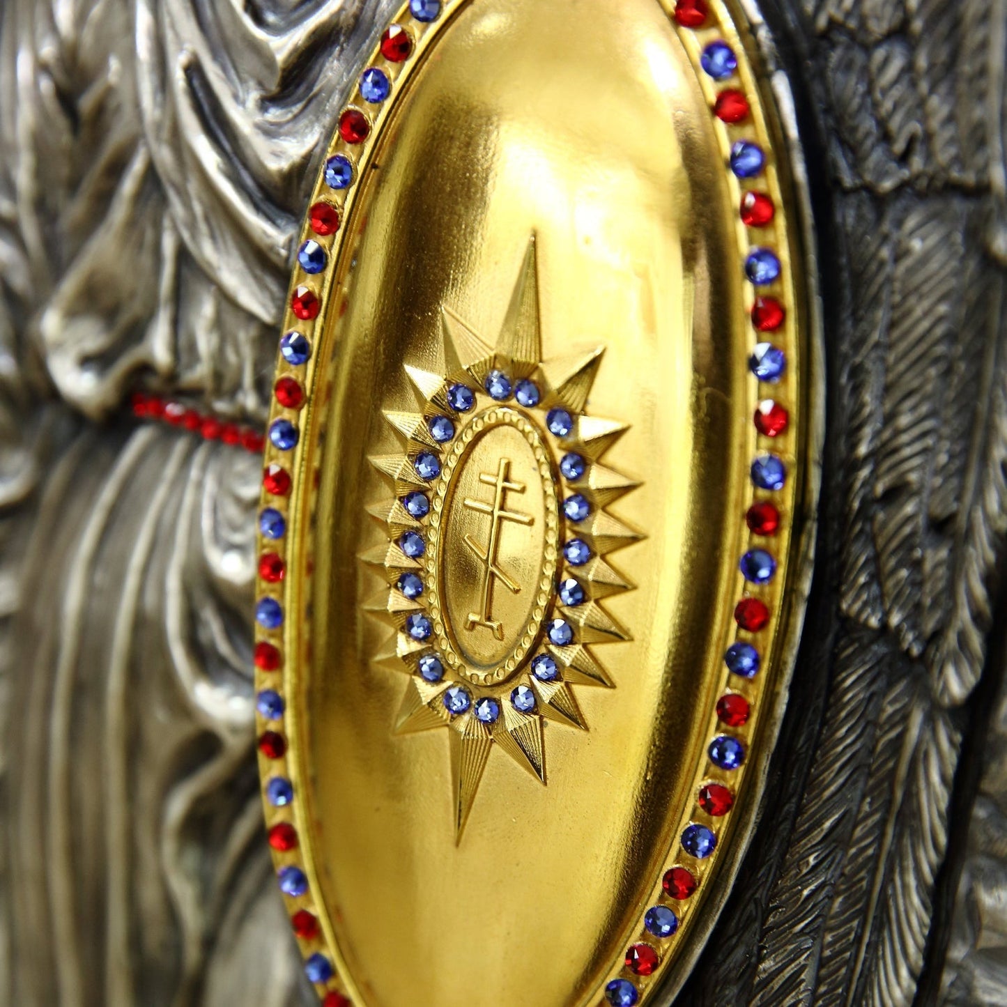 Icoana Sfântul Arhanghel Mihail la pret de 4850 RON, arhanghel mihail, arhanghelul mihail icoana, ferecate, icoana arhanghel mihail, icoana arhanghelul mihail, icoane, sf arhanghel mihail, sf arhanghel mihail si gavril, sf arhangheli mihail si gavril