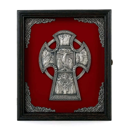 Crucifix în ramă K05.1 la pret de 1160 RON, cruce, cruce ortodoxa, cruce ortodoxa model, crucifix, crucifix ortodox, crucifixul, modele de cruci ortodoxe