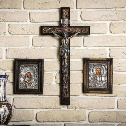Crucifix de perete K03.1 la pret de 1680 RON, cruce, cruce ortodoxa, cruce ortodoxa model, crucifix, crucifix ortodox, crucifixul, modele de cruci ortodoxe